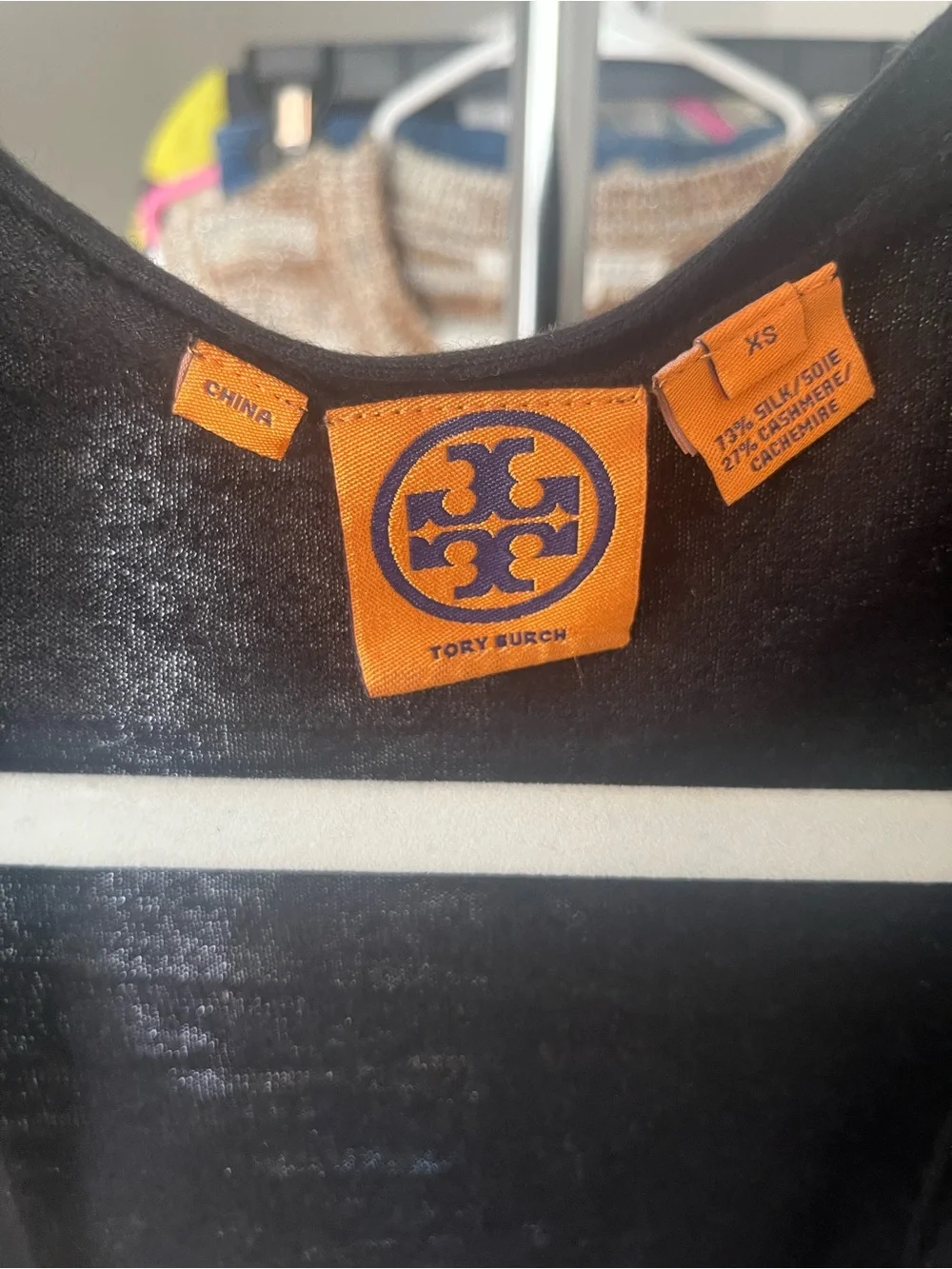 Tory Burch Black Lightweight Cropped Cardigan
